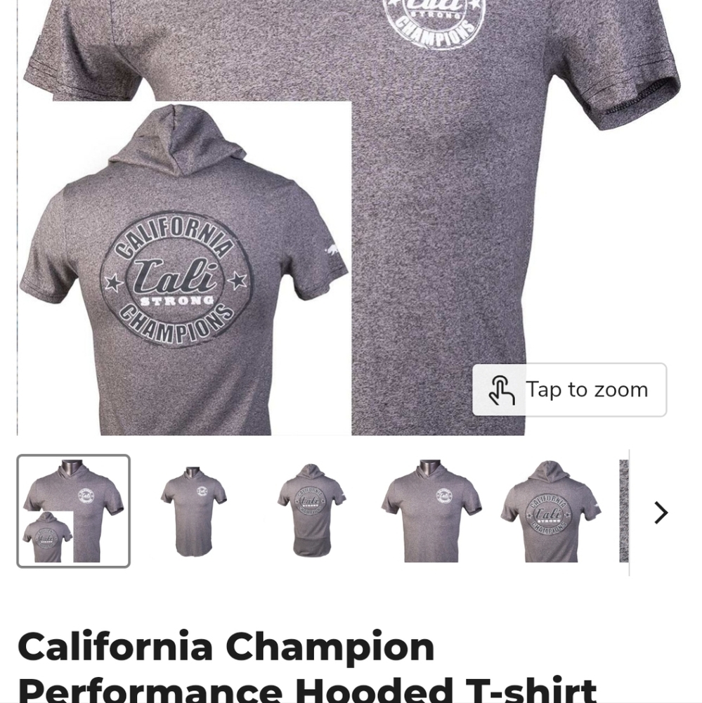 Performance hooded t-shirt.